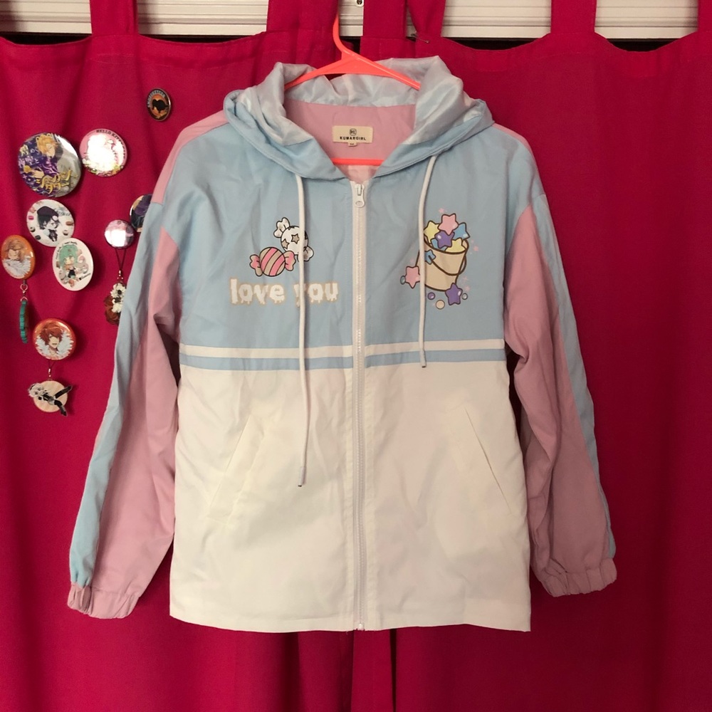 Harajuku Kawaii Japanese Windbreaker Pastel Jacket